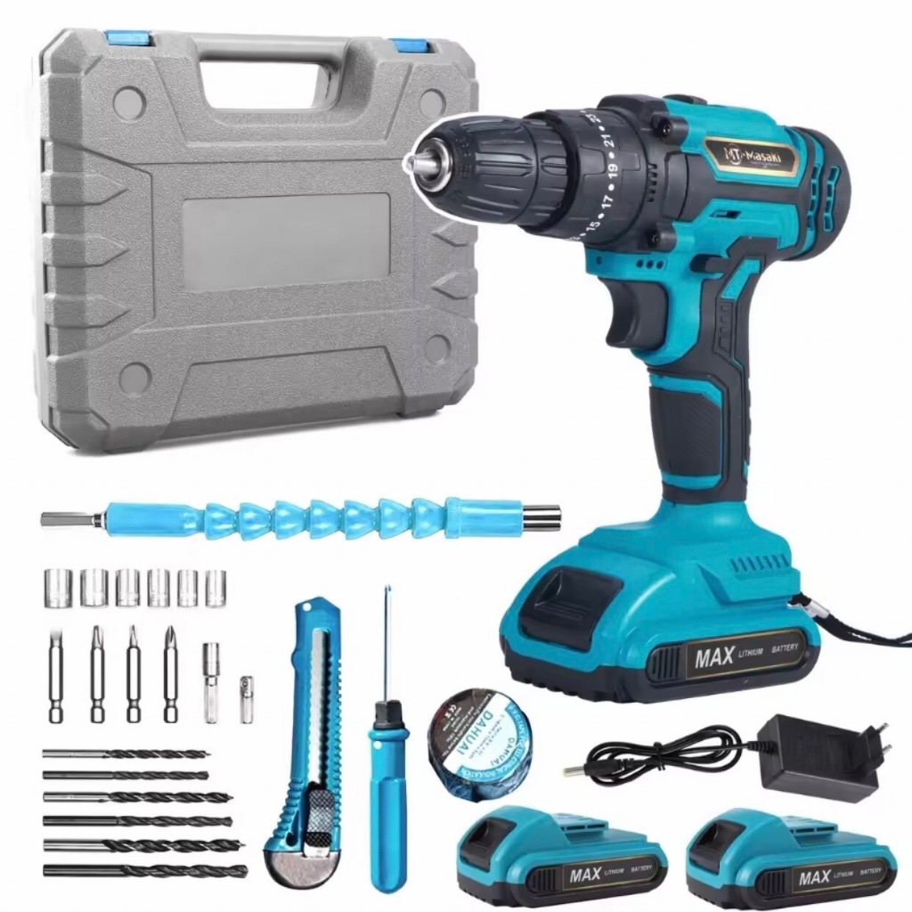 MTMASAKI 21VF MT-8250 สว่านไร้สายมือแบตเตอรี่เครื่องเจาะ สว่านกระแทกแบตเตอรี่ สว่านไฟฟ้าไร้สาย