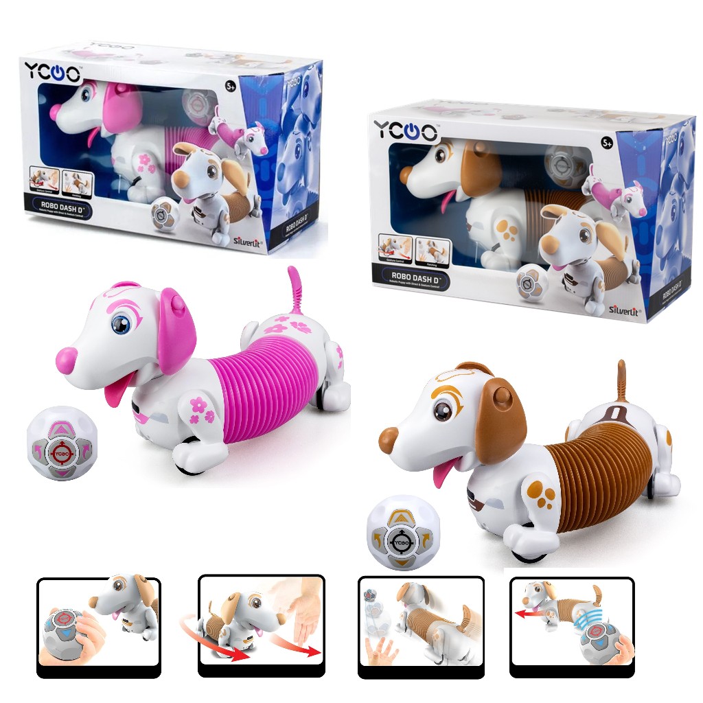Silverlit ROBO DASH D Caramel & Pink ของเล่นหุ่นยนต์สัตว์เลี้ยง โรโบแดสซ์ ดี รหัสSV8874