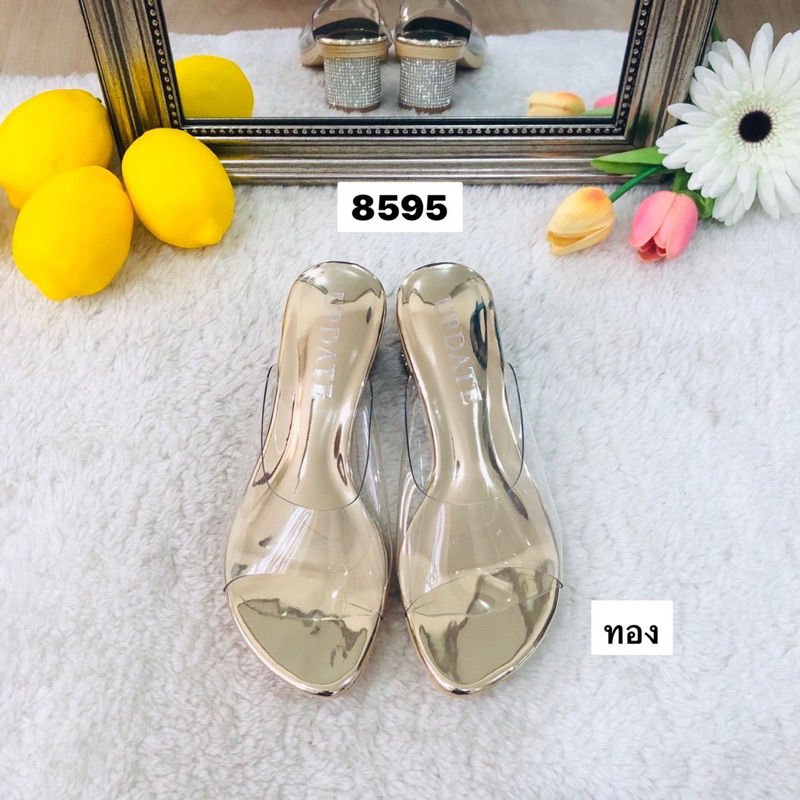 💎NEW💎รองเท้าแฟชั่นหน้าใสส้นเพชรสูง2นิ้วไซส์35-40