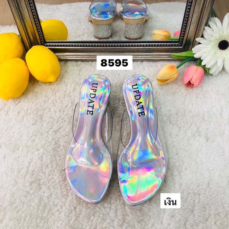 💎NEW💎รองเท้าแฟชั่นหน้าใสส้นเพชรสูง2นิ้วไซส์35-40