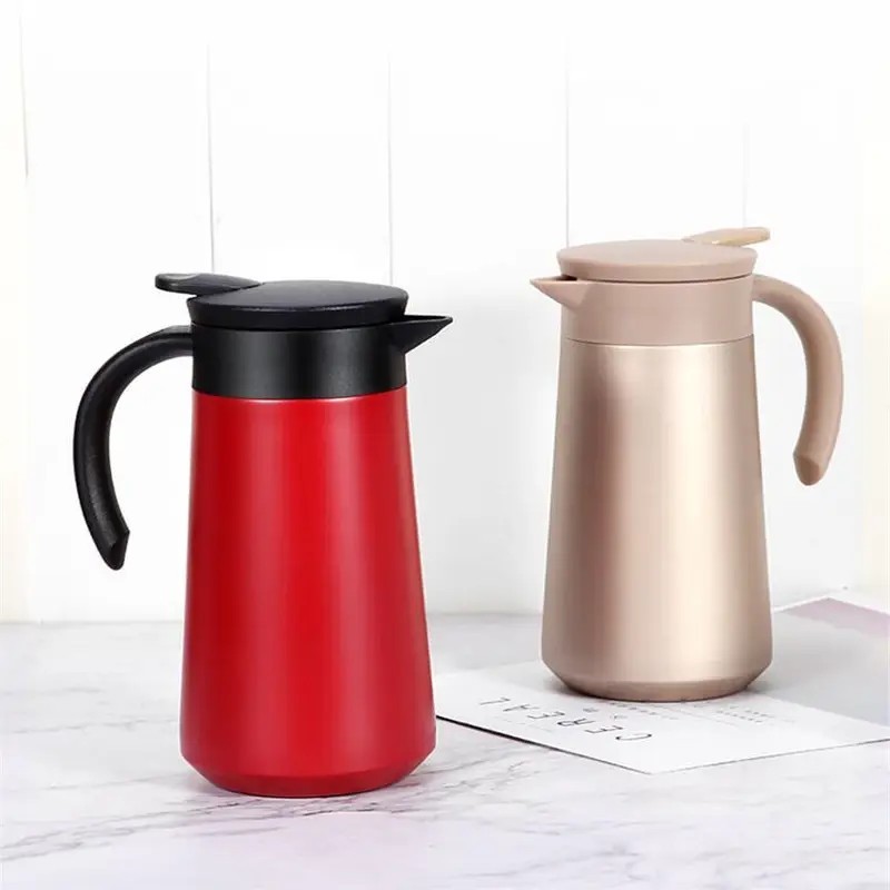 กระติกน้ำร้อนแบบสูญญากาศร้อนนาน 800ml Mocha stainless steel insulated pot