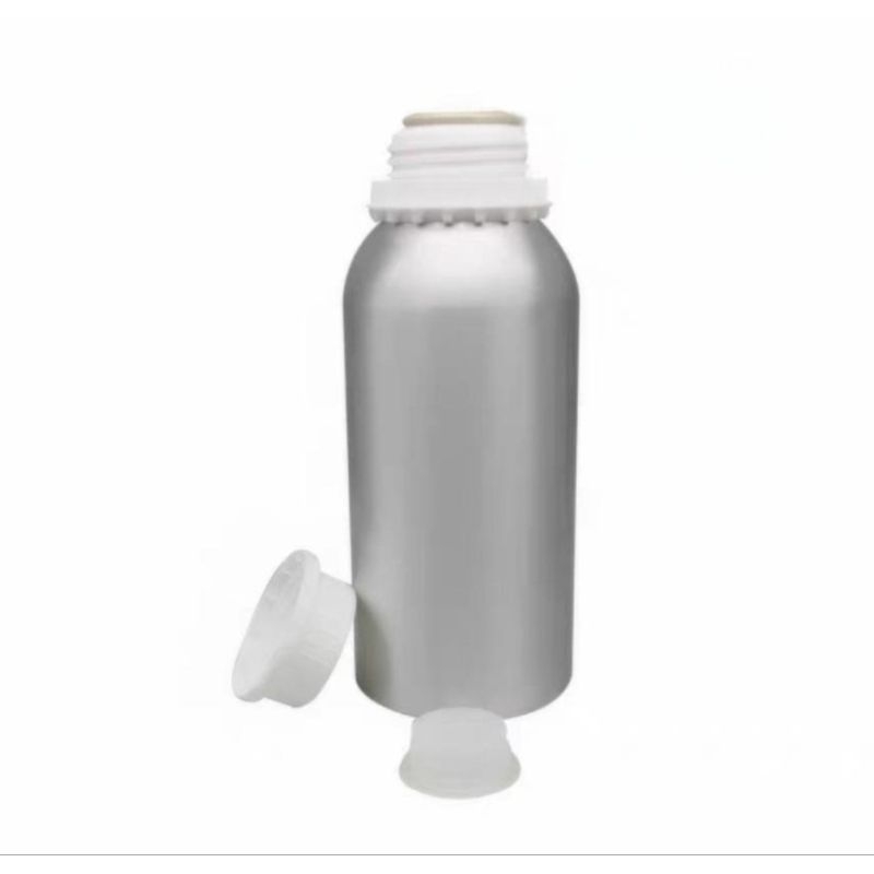 ขวดอลูมิเนียม 500 ml ขวดเปล่า พร้อมฝาจุกใน+ฝาเกลียวนอกสีขาว ไม่มีวาล์ว ขวดใส่เมล็ดกาแฟ ใส่น้ำมันหอมระเหย ใส่สารเคมี