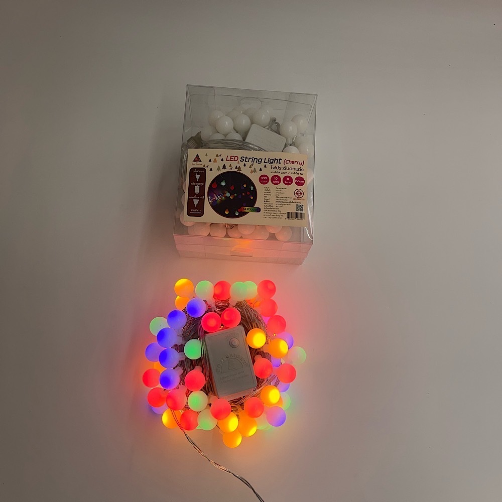 CARINI ไฟกะพริบ LED CHERRY 7 วัตต์ 10 เมตร RGB จัดส่งโดย HomePro