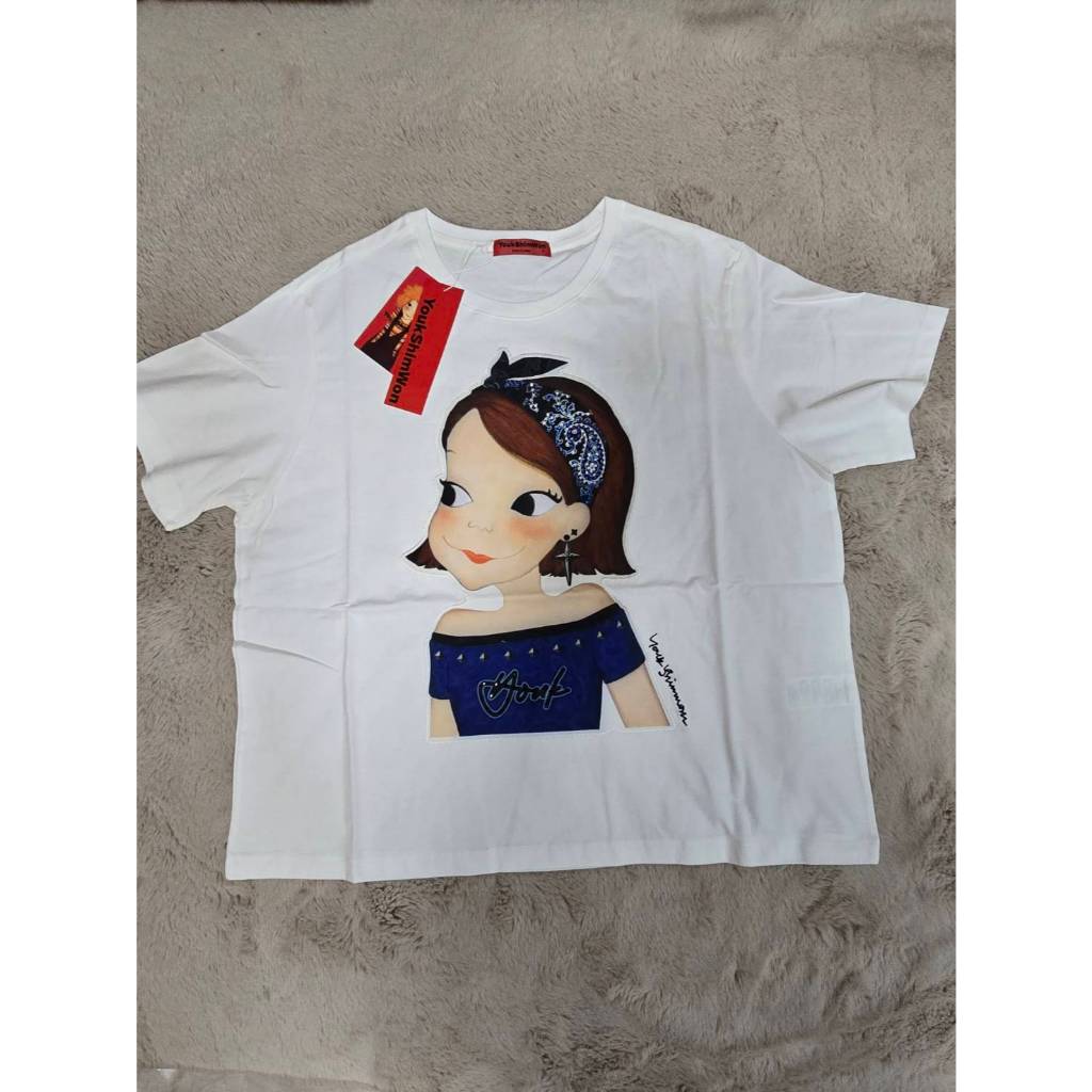 เสื้อยืด ทรง Oversize Brand YOUK SHIM WON ของแท้ 100% จาก shop เกาหลี เนื้อผ้าใส่สบาย ลายน่ารัก