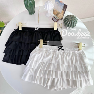 ♦️DOODEE2♦️กระโปรงสั้นโบว์มีซับกางเกงด้านใน แต่งระบายๆน่ารัก…