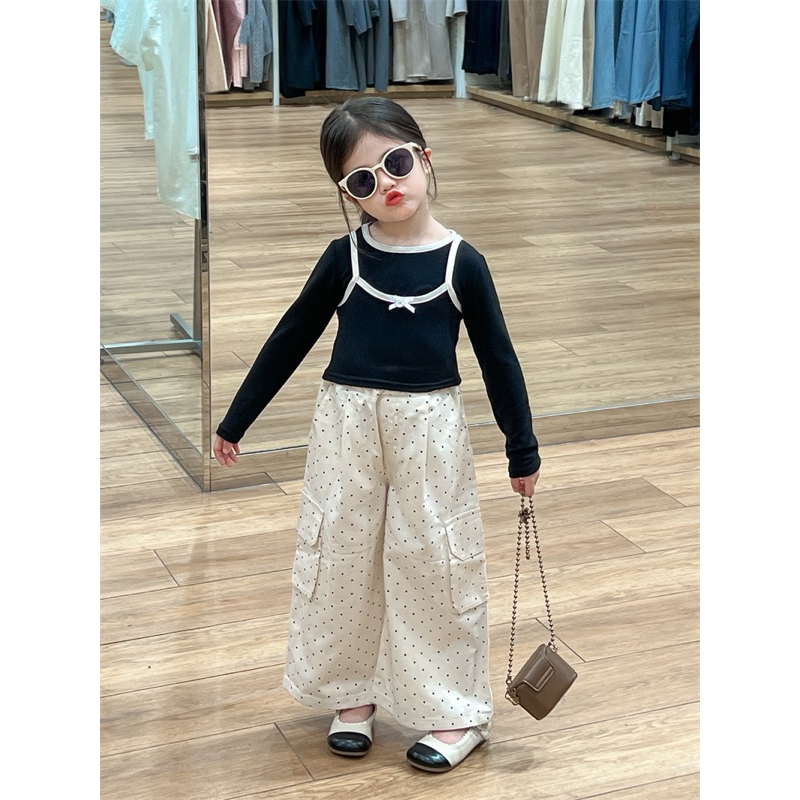 [Namsaii kids]🔥พร้อมส่ง🔥ชุดเซท3ชิ้น ชุดเด็กผู้หญิง เสื้อแต่งกั๊ก+กก.คาร์โก้ มีกระเป๋าข้าง  แฟชั่นเกาหลี งานสวย ตรงปก - รูปที่ 2