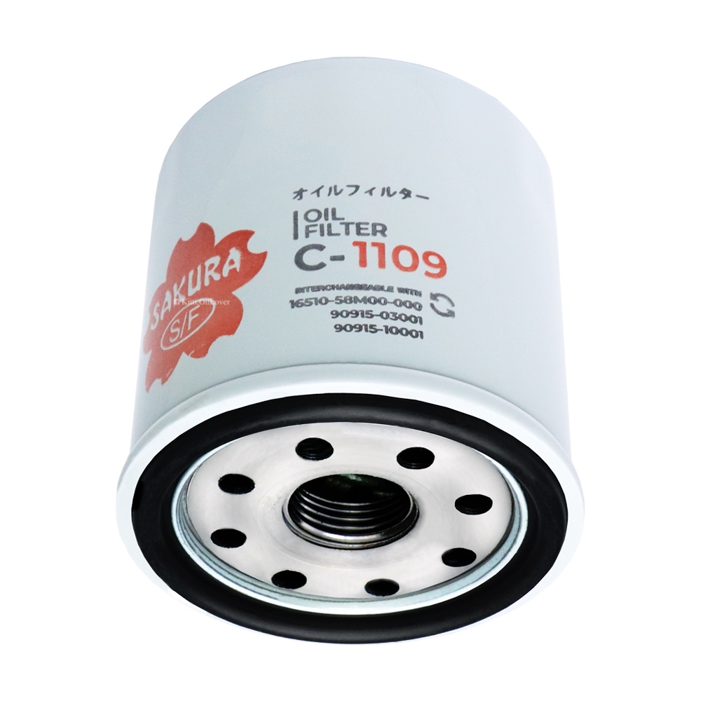 Sakura C-1109 กรองน้ำมันเครื่อง Toyota ALTIS 2001-13 Soluna VIOS YARIS C-HR Prius Suzuki SWIFT 1.2 Ciaz C1109 ซากุระ
