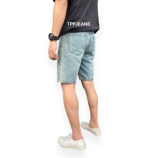 JEANSEXPRESS 28”-40”Shorts Jeans กางเกงยีนส์ขาสั้นชาย ทรงเหนือเข่า สีบลูฟอกซีด เป้าซิป รับชำระปลายทาง