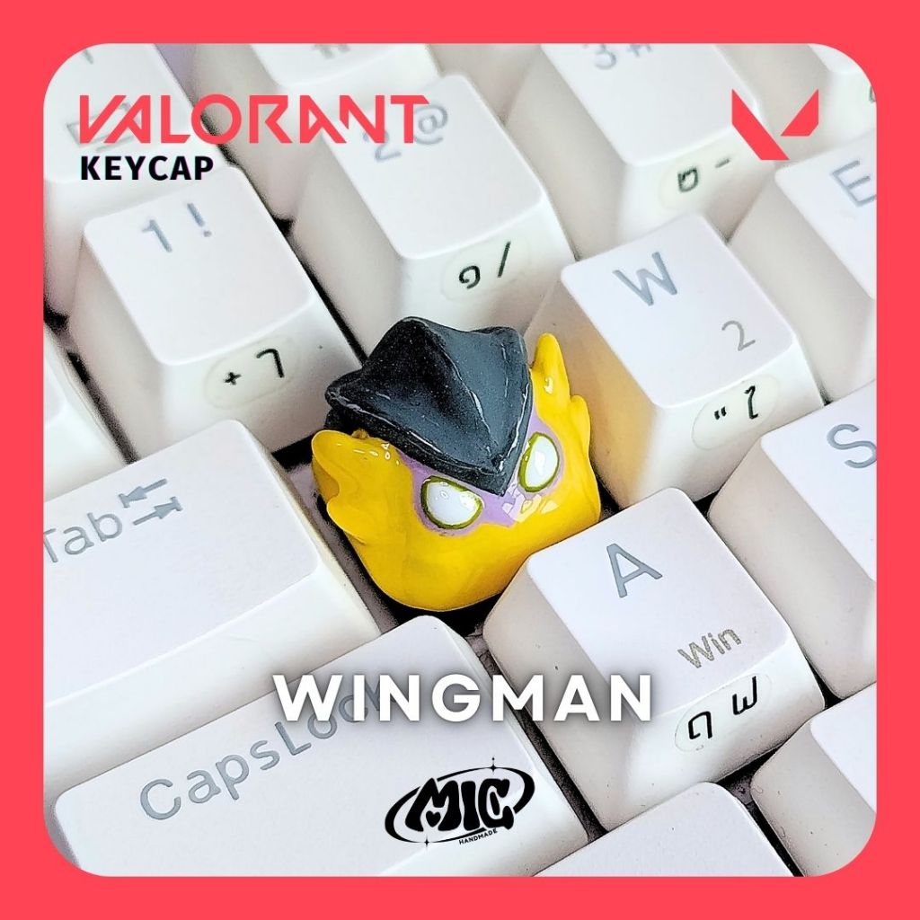 Valorant Wingman(Pro) Keycap | วิงแมน Gekko keycap XDA-OEM Hand painted| Handmade คีย์แคป | MIC