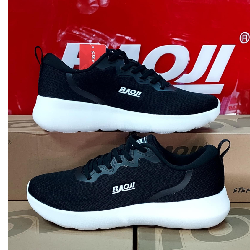 BAOJIรองเท้าผ้าใบผู้ชายบาโอจิ รุ่น BJM 886  สีดำ/ขาว ของแท้เบามากๆๆๆ
