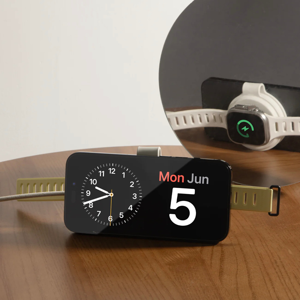 Native Union Voyage 2in1 Qi2 Wireless Charger -Black / Standstone - รูปที่ 2