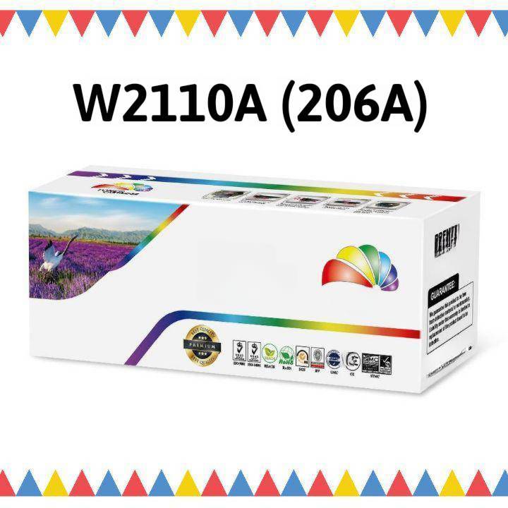 หมึกพิมพ์ เลเซอร์ โทนเนอร์ ตลับเทียบเท่า W2110A /206A BK (1.35k) Color box ดำ