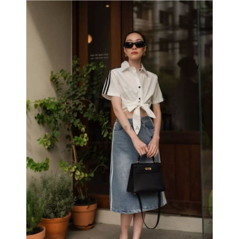 Set​ Shirt With Jean skirt