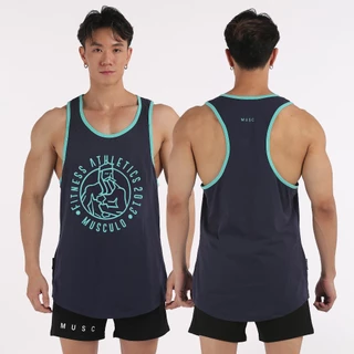 Musculo เสื้อกล้ามสตริงเจอร์ ทรงหลวม รุ่น 10 years logo