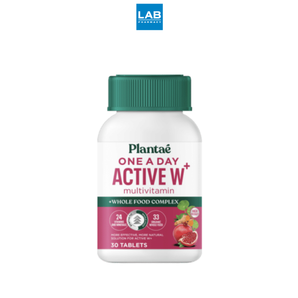 Plantae Active W+ Multivitamin 30 Tab แพลนเต้ แอคทิฟ ดับบลิวพลัส มัลติวิตามิน 30 เม็ด