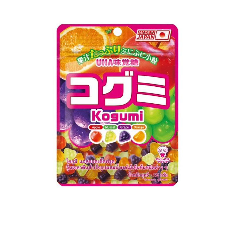 ยูฮ่าโคกุมิแอสซอตเต็ดฟรุต KOGUMI 55 กรัมUHA ASSORTED DRINK 55G.