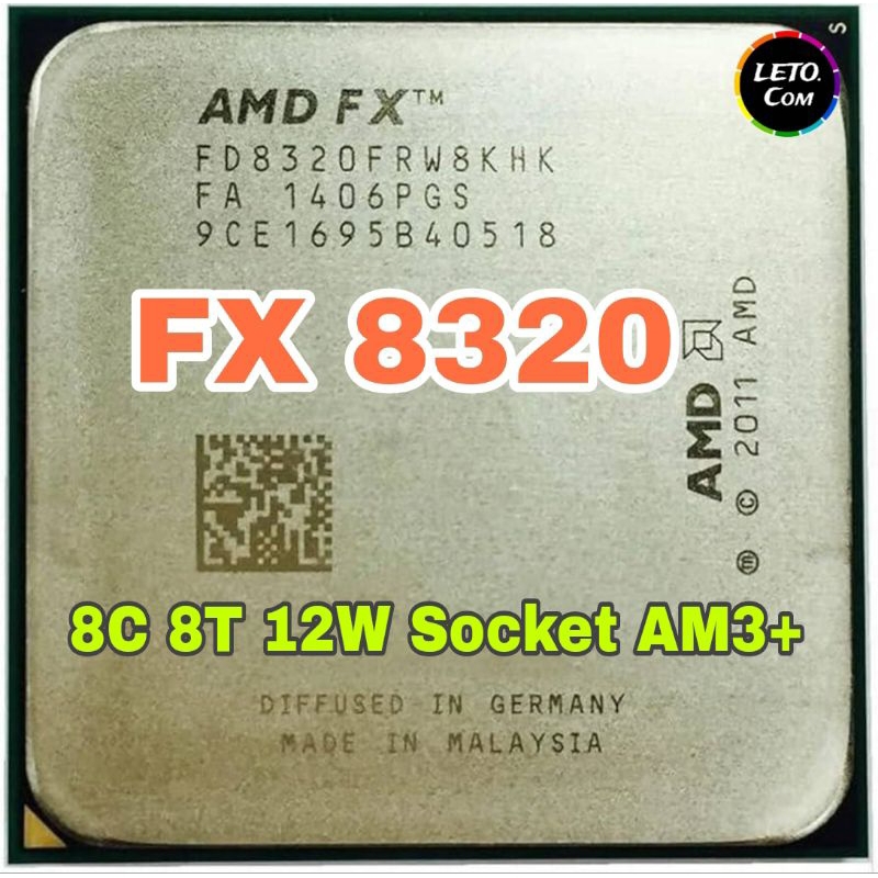 ซีพียู CPU AMD FX8320 3.5 GHz Turbo 4.0 GHz 125W (8คอ 8เทรด) ฟรีซิลิโคน1ซอง FX 8320