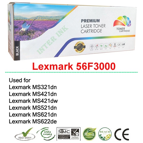 ตลับหมึก Lexmark MS321dn/ MS421dn/ MS421dw/ MS521dn/ MS621dn/ MS622de (56F3000) 6K สีดำ Color Box