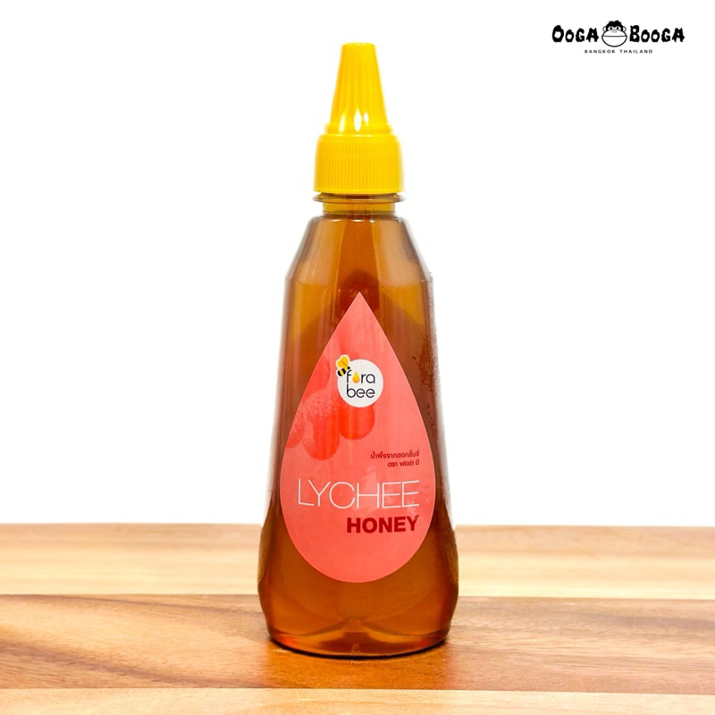 น้ำผึ้ง จากดอกลิ้นจี่ น้ำผึ้งดอกลิ้นจี่ น้ำผึ้งแท้ บรรจุขวดบีบ 500g. Fora Bee