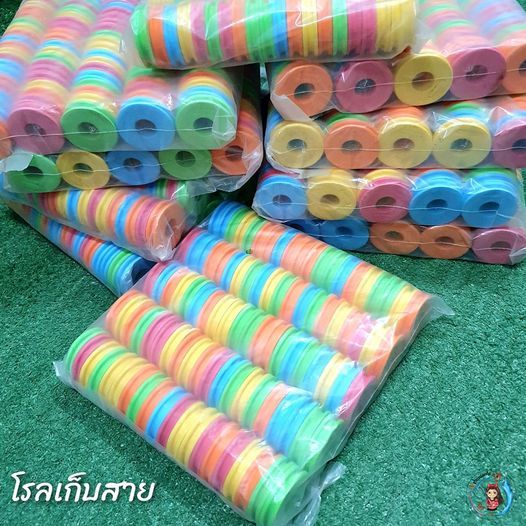 โรลเก็บสาย แบบคละสี  100 ชิ้น เหมาะสำหรับเก็บสายเอ็น เก็บชุดตกกุ้ง และ ชิงหลิว