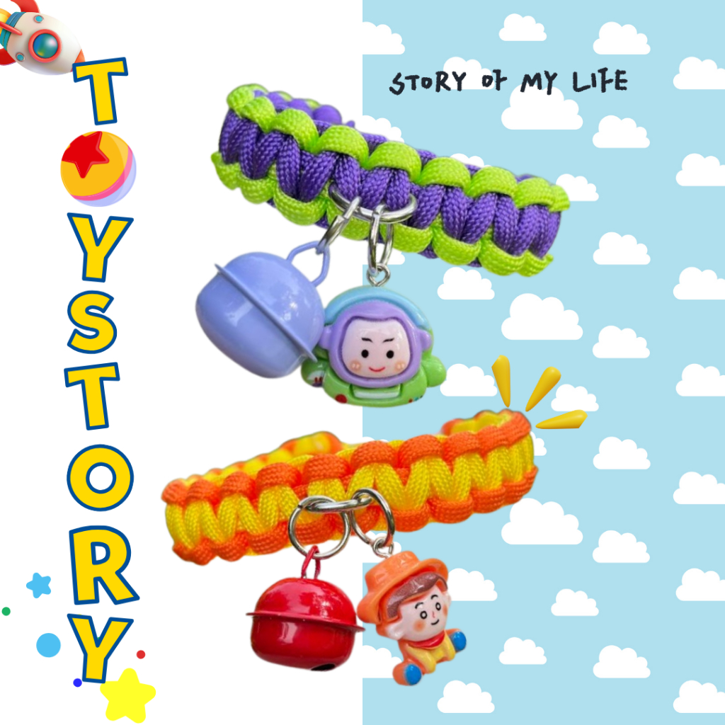 ปลอกคอแมว สุนัข ลายการ์ตูน Toystory สินค้าพร้อมส่ง