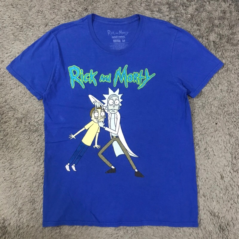 เสื้อยืดแขนสั้น Rick and Morty มือสอง ของแท้