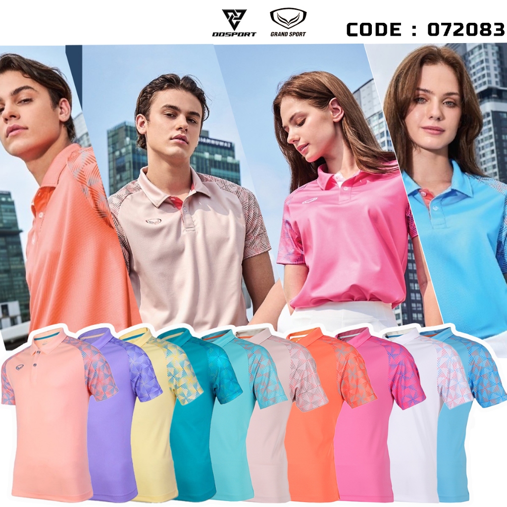 Grand sport 72-083 เสื้อคอปก โปโลแกรนด์สปอร์ต ผ้า Micro Smooth นุ่ม ใส่สบายมาก Unisex รหัส : 072083