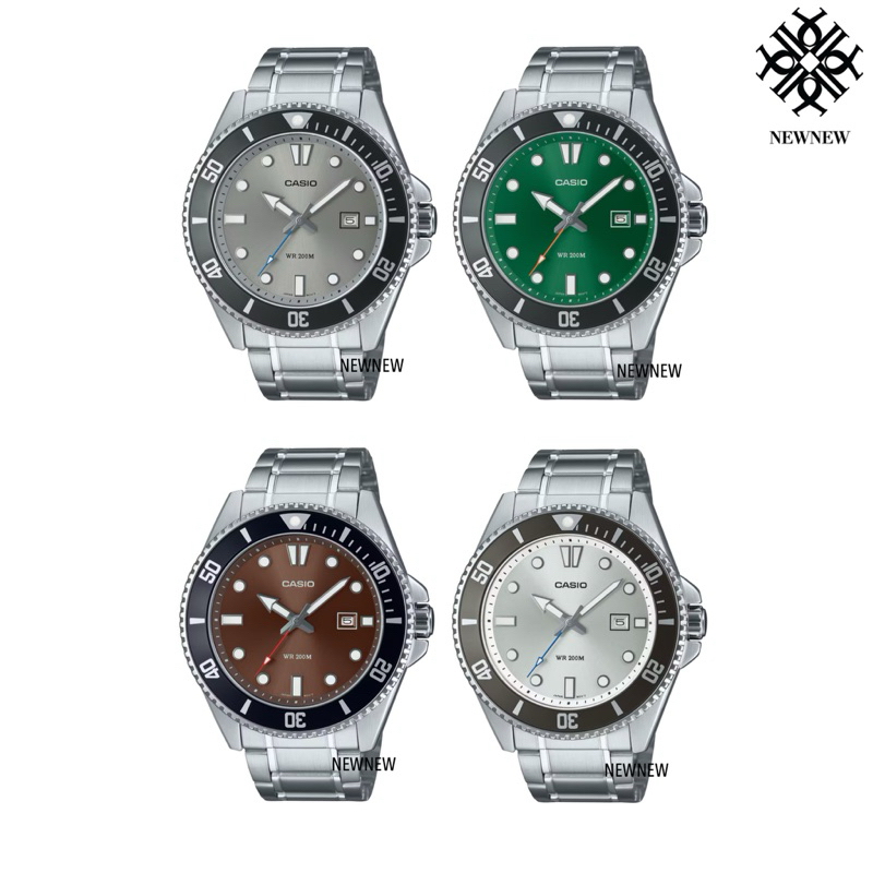 CASIO นาฬิกาข้อมือ MDV-107D-3A2V MDV-107D-5AV MDV-107D-7AV MDV-107D-8AV ของแท้ประกันศูนย์ 1ปี