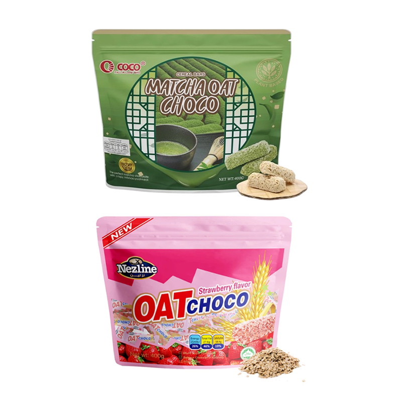 Oat Choco ขนมข้าวโอ้ต ธัญพืชอัดแท่งเหมาะกับคนที่รักสุขภาพ Nezline ตราเนสไลน์ รสชาเขียว/รสสตรอเบอร์รี่ 400 กรัม