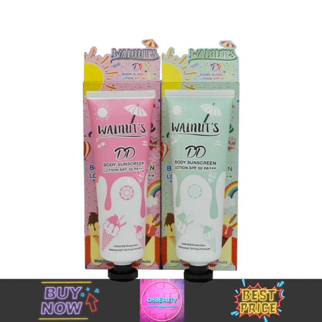 Walnut's DD Body Sunscreen SPF50 PA+++ วอลนัท ดีดี บอดี้ ซันสกรีน (135g.)