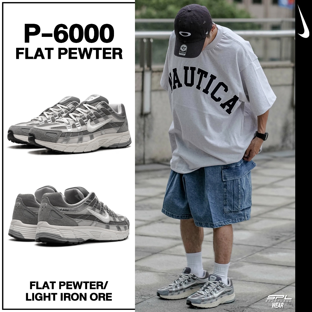 Nike ไนกี้ รองเท้าผ้าใบ รองเท้าลำลอง ND UX P-6000 Flat Pewter FN7509-029 (4700)
