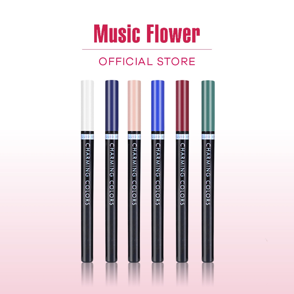 [Music Flower] Charming Colors ปากกาอายไลเนอร์น้ำเส้นคมบาง หัวนุ่มคม แห้งไว กันน้ำกันเหงื่อ 24 ชม.