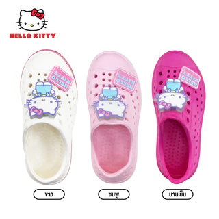 Hello Kitty รองเท้าหุ้มส้นเด็กผู้หญิง มีไฟกระพริบ LED ที่ตัวตุ๊กตา รุ่นKTL-577