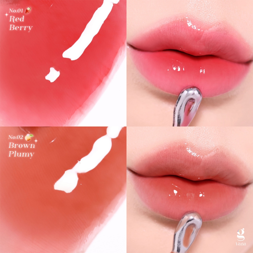 ลิปออยล์หัวเย็น บำรุงริมฝีปาก ให้ความชุ่มชื้น  Gvana Fruity Floral Lip Oil ราคา ถูกที่สุด ดีลบีเคเค แกลเลอรีภาพที่ 4