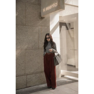 กางเกงลูกฟูก Corduroy Pants ทรงขากระบอกใหญ่ ผ้าดีและสีสวยมาก แมทซ์กับไหมพรมได้สวยมากค่ะ