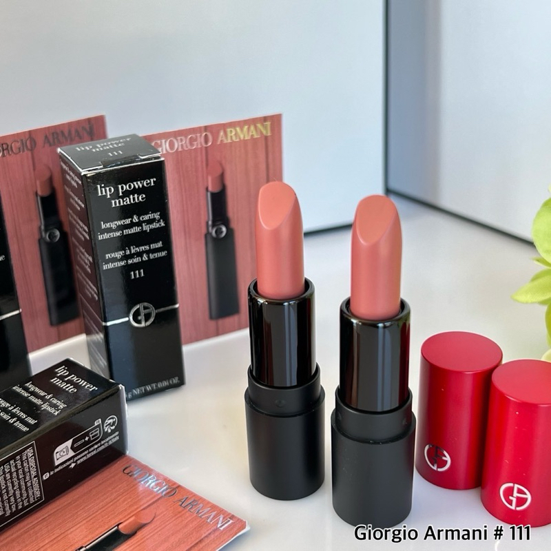 แท้💯 ลิปสติก Giorgio Armani Lip Power Matt 1.4g #111 ขนาดทดลอง