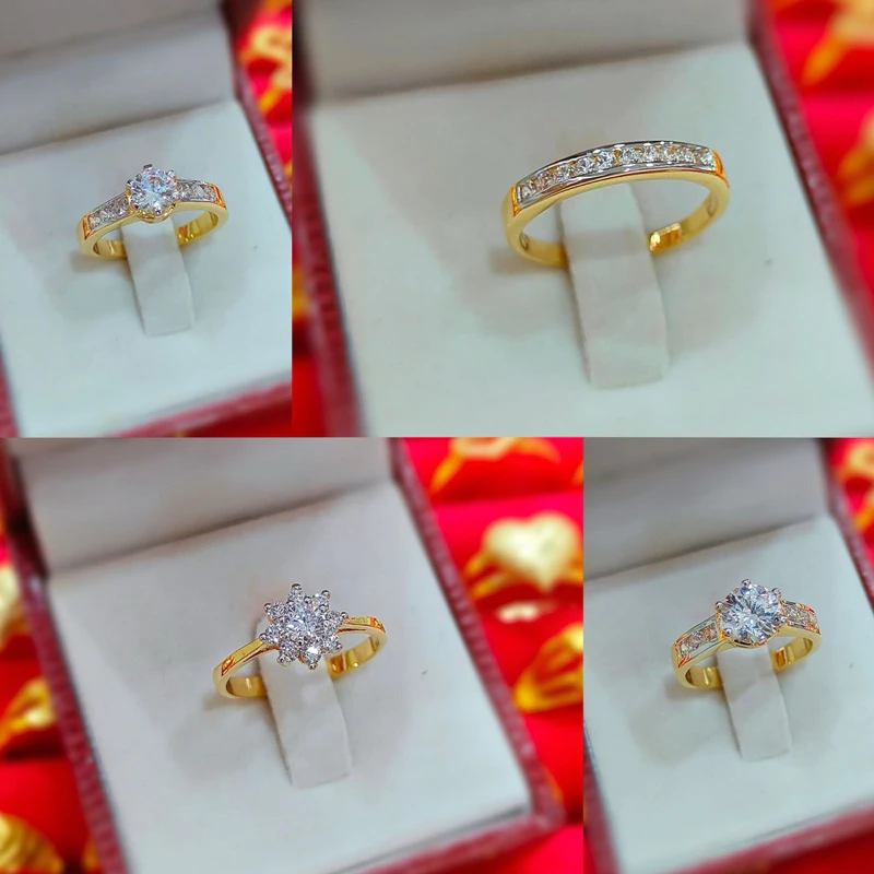 P05 แหวนเพชร swiss cz เกรดพรีเมี่ยม สวยหรู