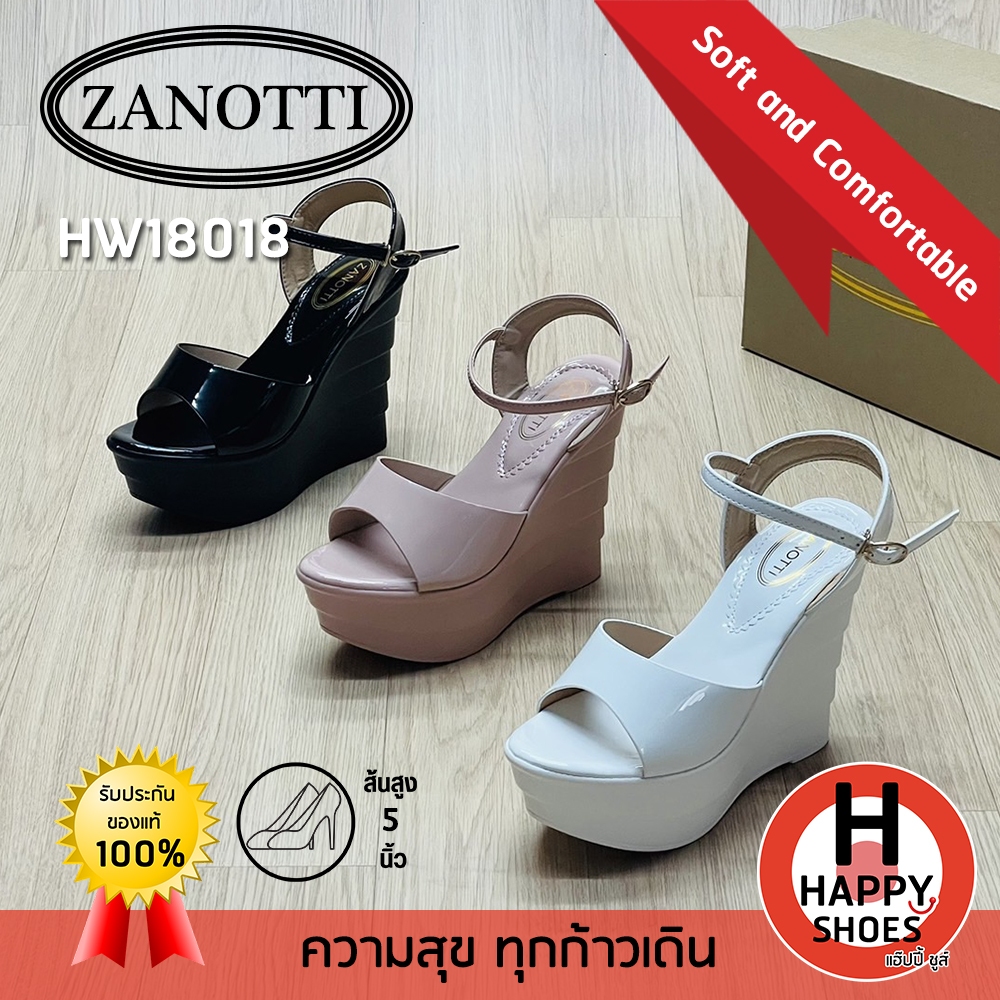 [🥇ของแท้100%🔢ไซส์35-40👠ส้น 5 นิ้ว] ZANOTTI รุ่น HW18018 รองเท้ารัดส้นสูง รองเท้าส้นสูง High heel sandals สวยสง่า เบาสบาย