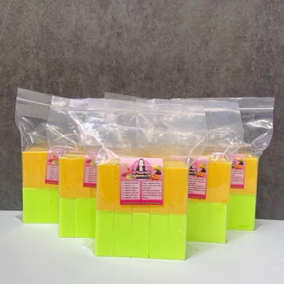สบู่กกลูต้าเร่งใส สบู่ระเบิดขี้ไคล 10 ก้อน 500 กรัม แถมตาข่ายใบใหญ่ 1ใบ