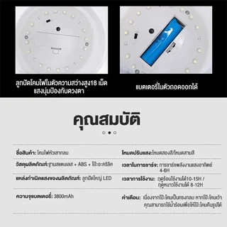 โคมไฟหัวเสา ไฟสวนหลอดไฟโซล่าเซลล์ ทรงกลม 300W 400W 500W โซล่าเซลล์ ปรับได้2สี สีขาว สีวอร์มไวท์ การควบคุมแสงอัจฉริยะ