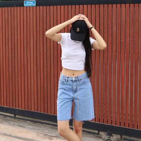 ยีนส์ Nammon Jeans NM30-NM302-NM304-NM22 กางเกงยีนส์เรียบขา 3 ส่วน - ผ้าไม่ยืด รูปที่ 4