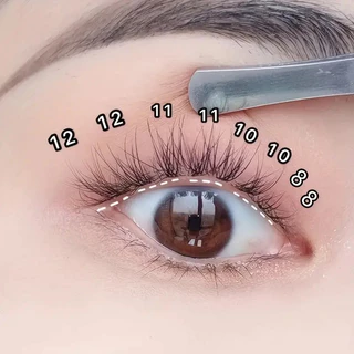 💗ขนตาปลอม💗 ขนตาต่อ ชุดขนตาปลอม ลอมขนมิ้ง แต่ละช่อ 60 pcs 10D/20D 8-15mm ใช้ซ้ําได้