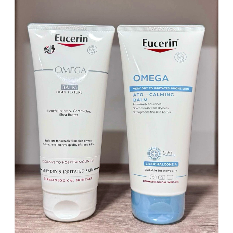 Eucerin Omega Balm Light Texture /ato calming balm 200ml แพ็คเกจใหม่ Exp:[6/2026]