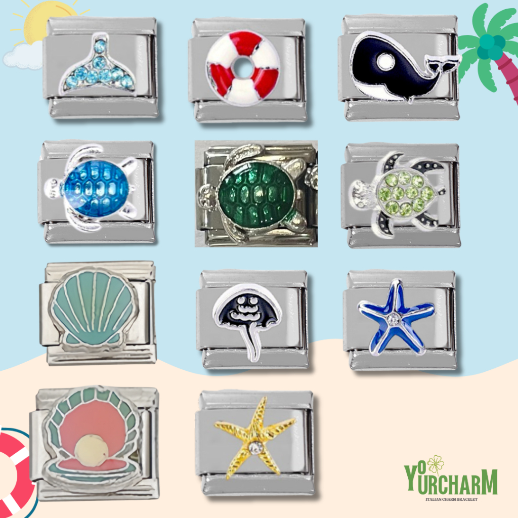 Juong italian charm bracelet set: Summer