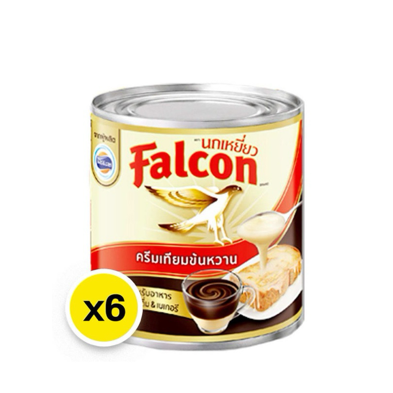นกเหยี่ยว ครีมเทียมข้นหวาน 370 กรัม 6 กระป๋อง