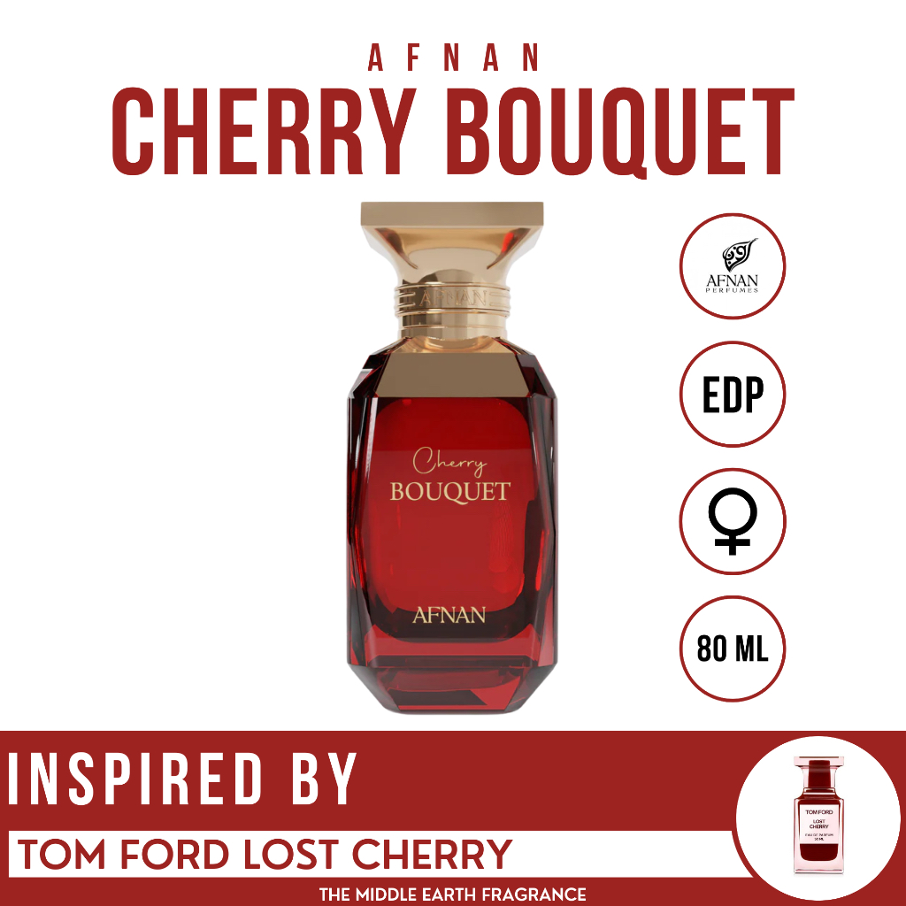 น้ำหอม Afnan Cherry Bouquet ขนาด 80 ml ติดทน หอมนาน ของแท้100% นำเข้าจาก UAE