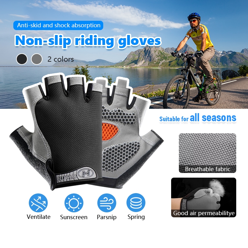 ถุงมือจักรยาน PEARL IZUMI ถุงมือมอเตอร์ไซค์ ปั่นจักรยานแบบเจลตรงฝ่ามือ แบบออกกำลังกาย Bicycle gloves