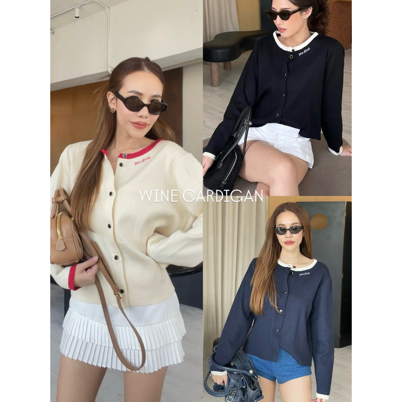 JARIN | WINE CARDIGAN