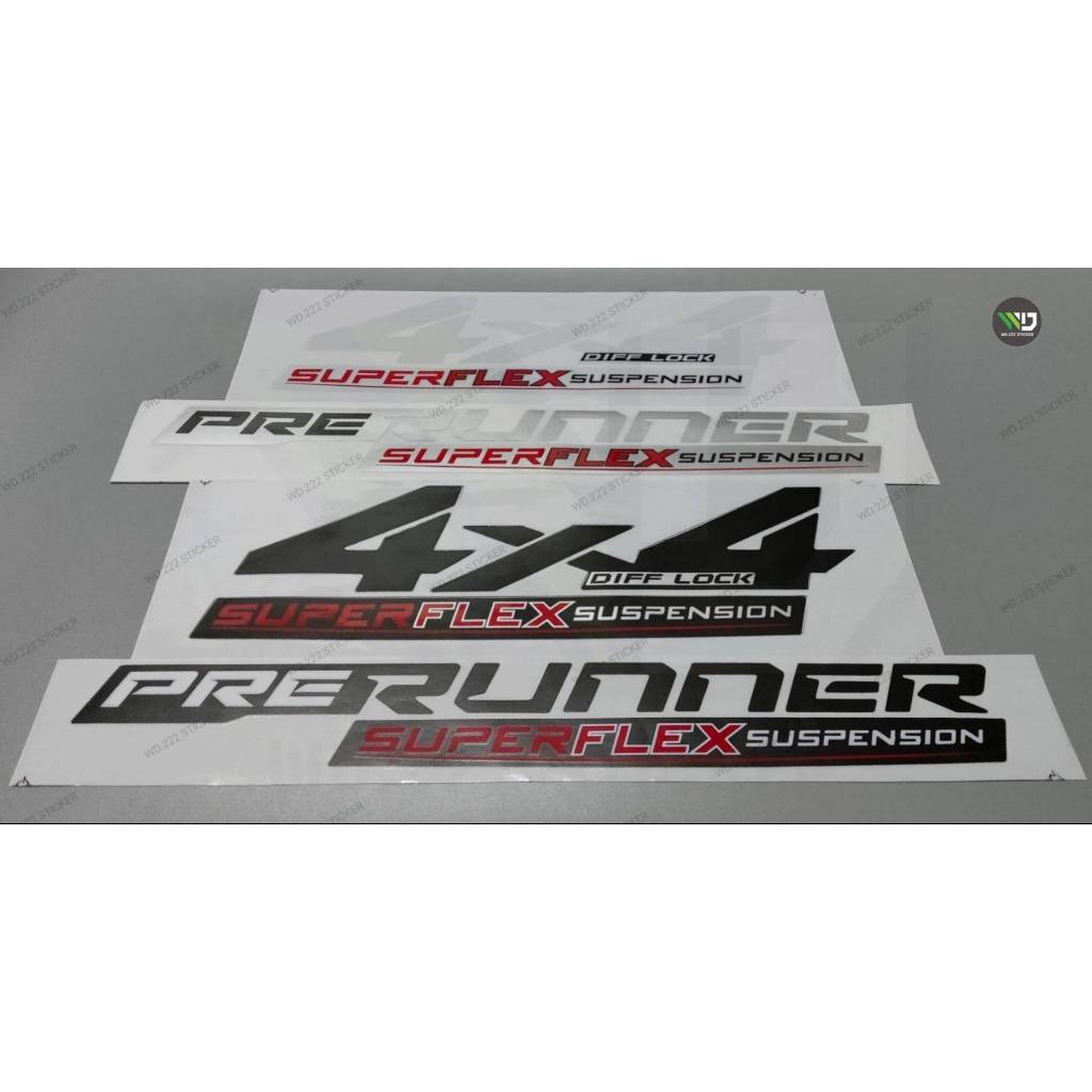 สติกเกอร์ 4x4 DIFF LOCK / PRERUNNER สำหรับติดแก้มท้าย TOYOTA REVO 2022-2023 **หากมีข้อสงสัยทักแชทก่อนสั่งซื้อสินค้า**