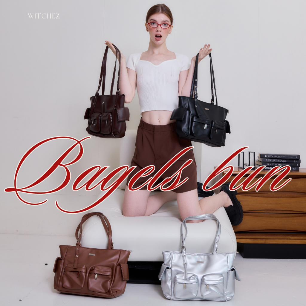 Witchezกระเป๋าสะพายรุ่น Bagel  Bun Tote Bag